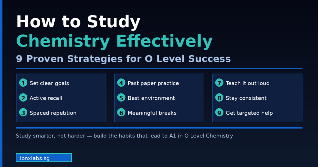 how to study chemistry effectively 9 strategies O level ionxlabs